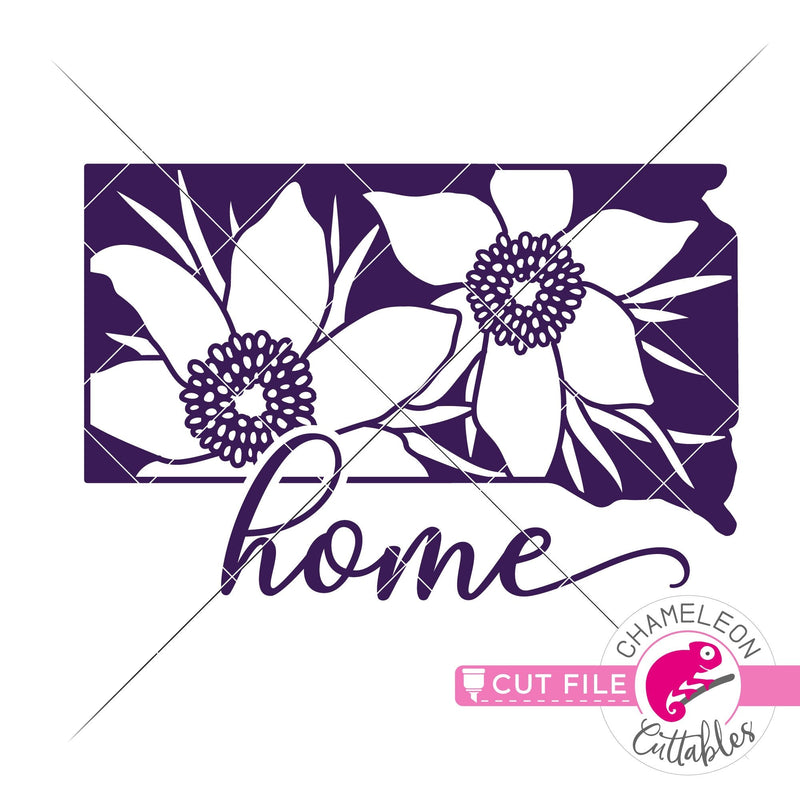 South Dakota state flower Pasque home svg png dxf eps jpeg SVG DXF PNG Cutting File