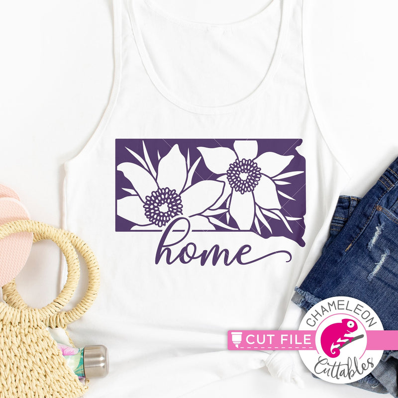 South Dakota state flower Pasque home svg png dxf eps jpeg SVG DXF PNG Cutting File