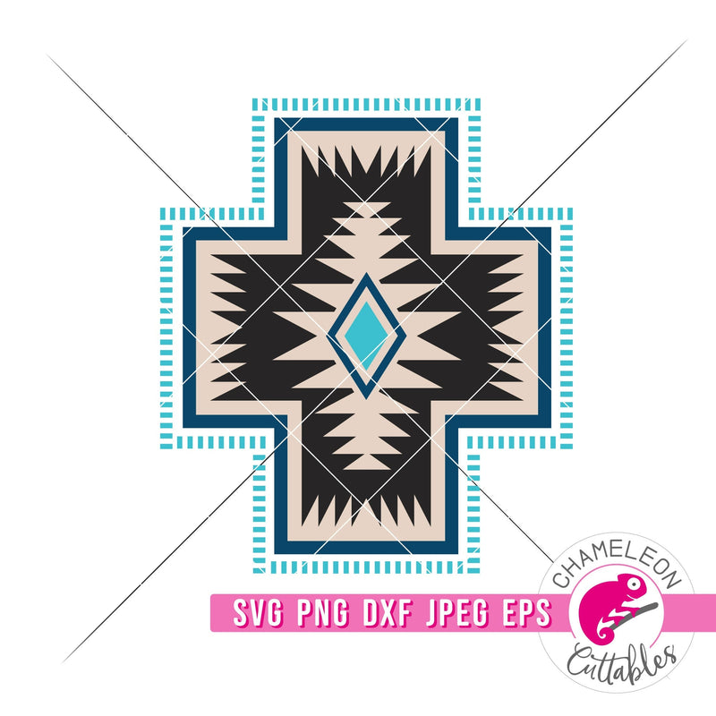Southwestern inspired cross svg png dxf eps jpeg SVG DXF PNG Cutting File