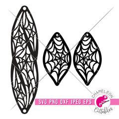 Spiderweb Earring and Bracelet Template Halloween svg png dxf eps jpeg SVG DXF PNG Cutting File