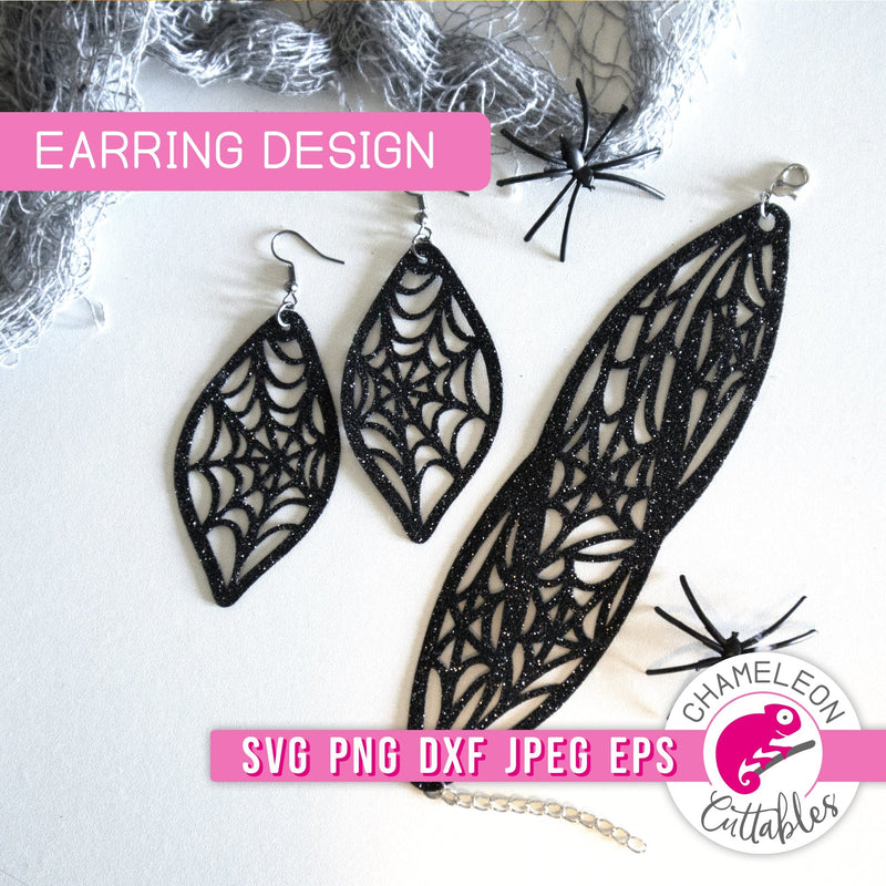 Spiderweb Earring and Bracelet Template Halloween svg png dxf eps jpeg SVG DXF PNG Cutting File