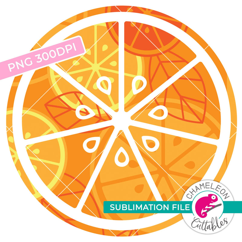 Sublimation design orange slice and citrus pattern PNG file Sublimation PNG
