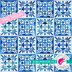 Sublimation design seamless Mediterranean tile PNG file Sublimation PNG