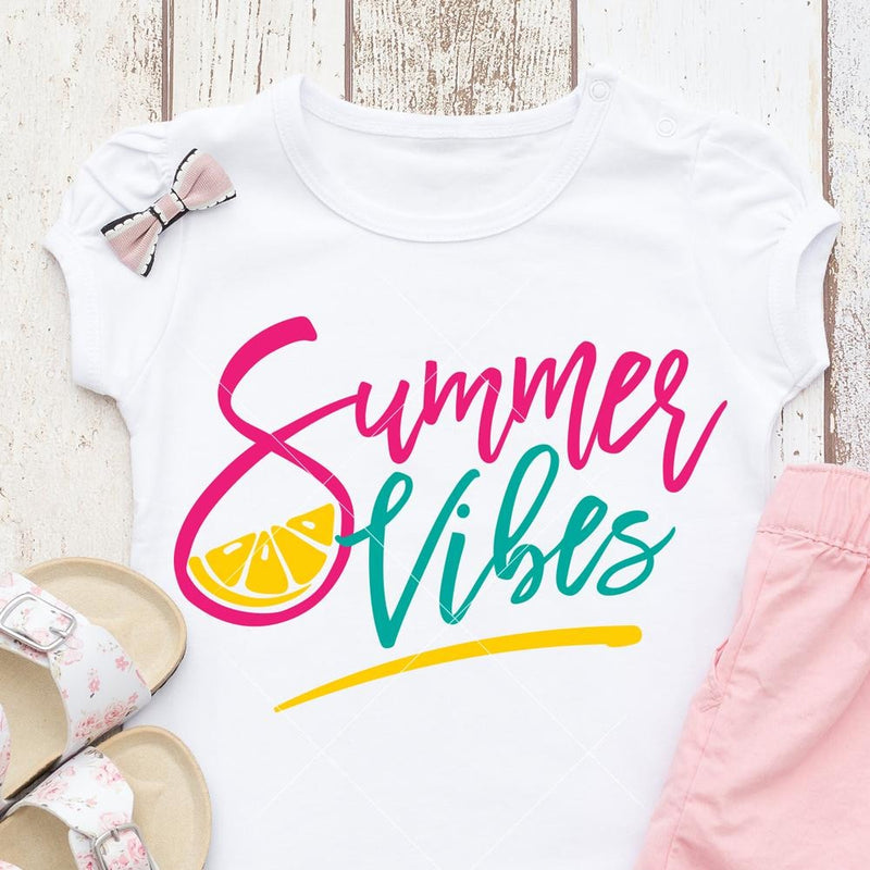 Summer Vibes Lemon Svg Png Dxf Eps Svg Dxf Png Cutting File