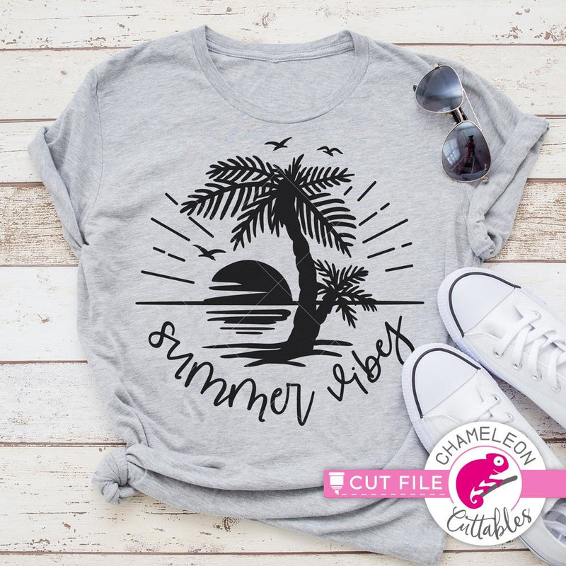Summer Vibes Paradise svg png dxf eps SVG DXF PNG Cutting File