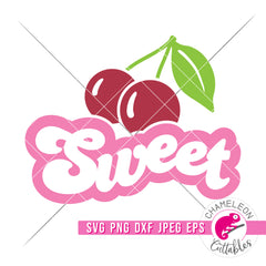 Sweet cherry svg png dxf eps jpeg