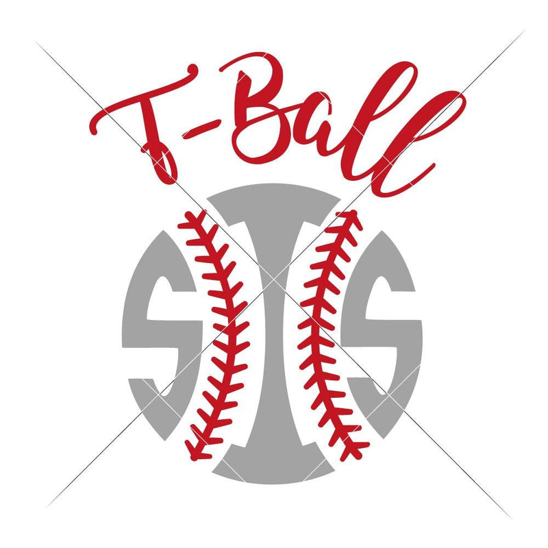 T-Ball Sis Svg Png Dxf Eps Svg Dxf Png Cutting File