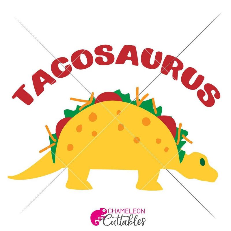 Tacosaurus Taco Dinosaur Svg Png Dxf Eps Svg Dxf Png Cutting File