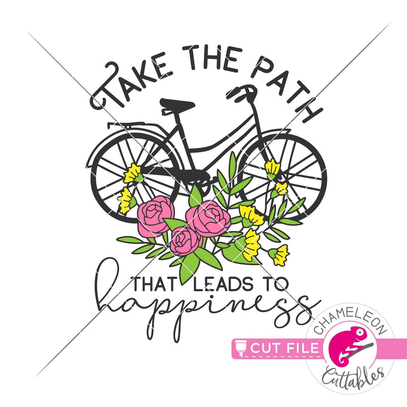 Take the path that leads to happiness svg png dxf eps jpeg SVG DXF PNG Cutting File
