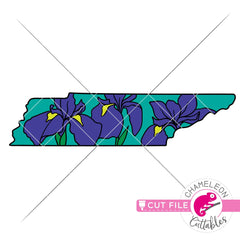Tennessee state flower iris layered svg png dxf eps jpeg SVG DXF PNG Cutting File
