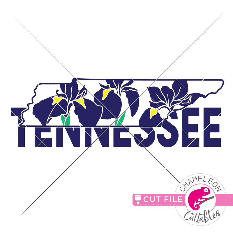 Tennessee state flower iris svg png dxf eps jpeg SVG DXF PNG Cutting File