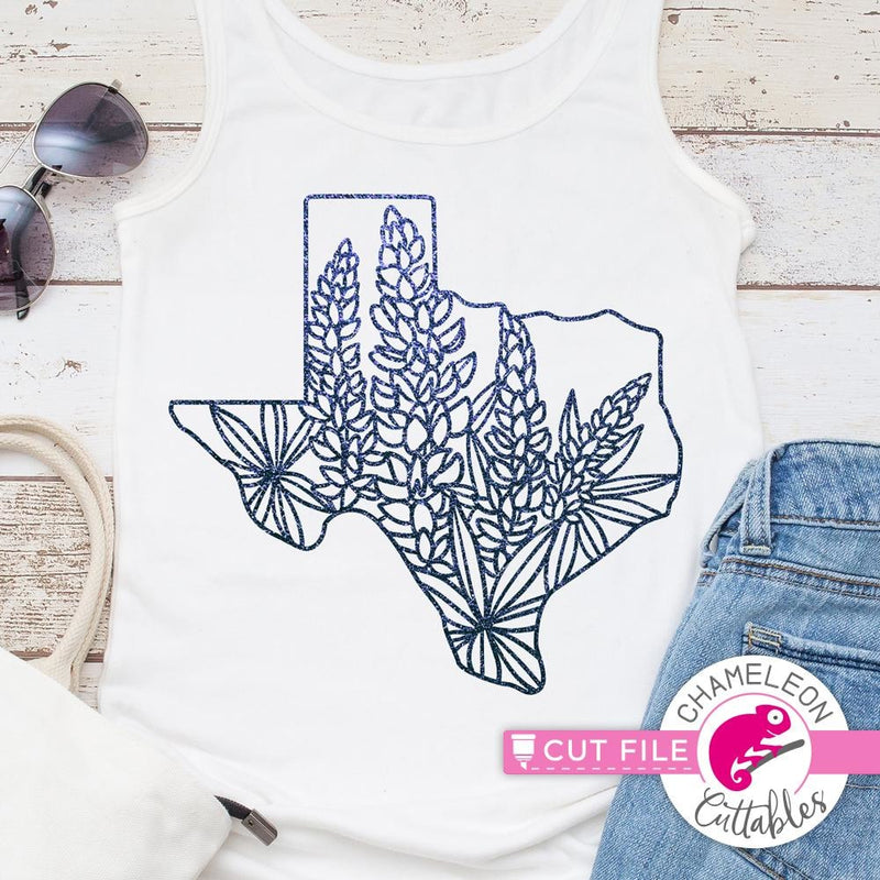 Texas Bluebonnets Svg Png Dxf Eps Svg Dxf Png Cutting File