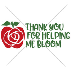 Thank You For Helping Me Bloom Apple Flower Svg Png Dxf Eps Svg Dxf Png Cutting File