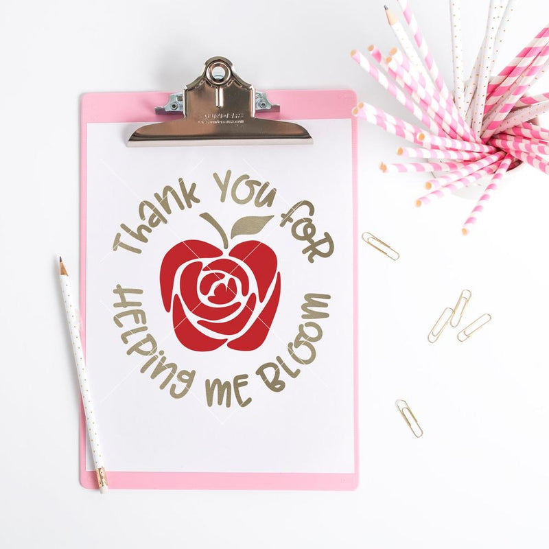Thank you for helping me bloom round Apple Flower svg png dxf eps SVG DXF PNG Cutting File