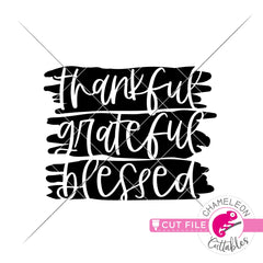 Thankful Grateful Blessed Thanksgiving svg png dxf eps jpeg SVG DXF PNG Cutting File