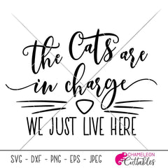 The cats are in charge we just live here svg png dxf eps SVG DXF PNG Cutting File