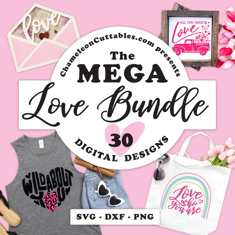 The MEGA Love Bundle SVG DXF PNG Cutting File