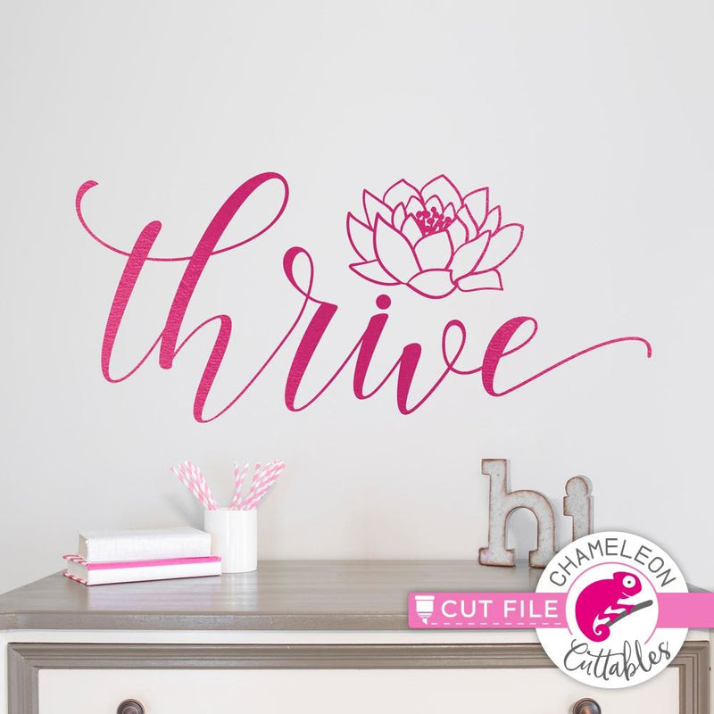 Thrive Waterlily svg png dxf eps SVG DXF PNG Cutting File