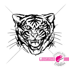 Tiger sketch drawing clipart svg png dxf eps jpeg SVG DXF PNG Cutting File