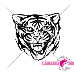 Tiger sketch drawing clipart svg png dxf eps jpeg SVG DXF PNG Cutting File