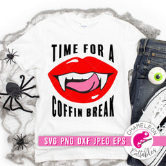 Time for a Coffin Break Vampire Halloween svg png dxf eps jpeg SVG DXF PNG Cutting File
