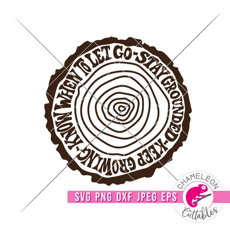 Tree Rings Wood Slice Retro svg png dxf eps jpeg SVG DXF PNG Cutting File