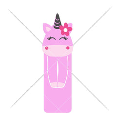 Unicorn Bookmark Template Svg Png Dxf Eps Svg Dxf Png Cutting File