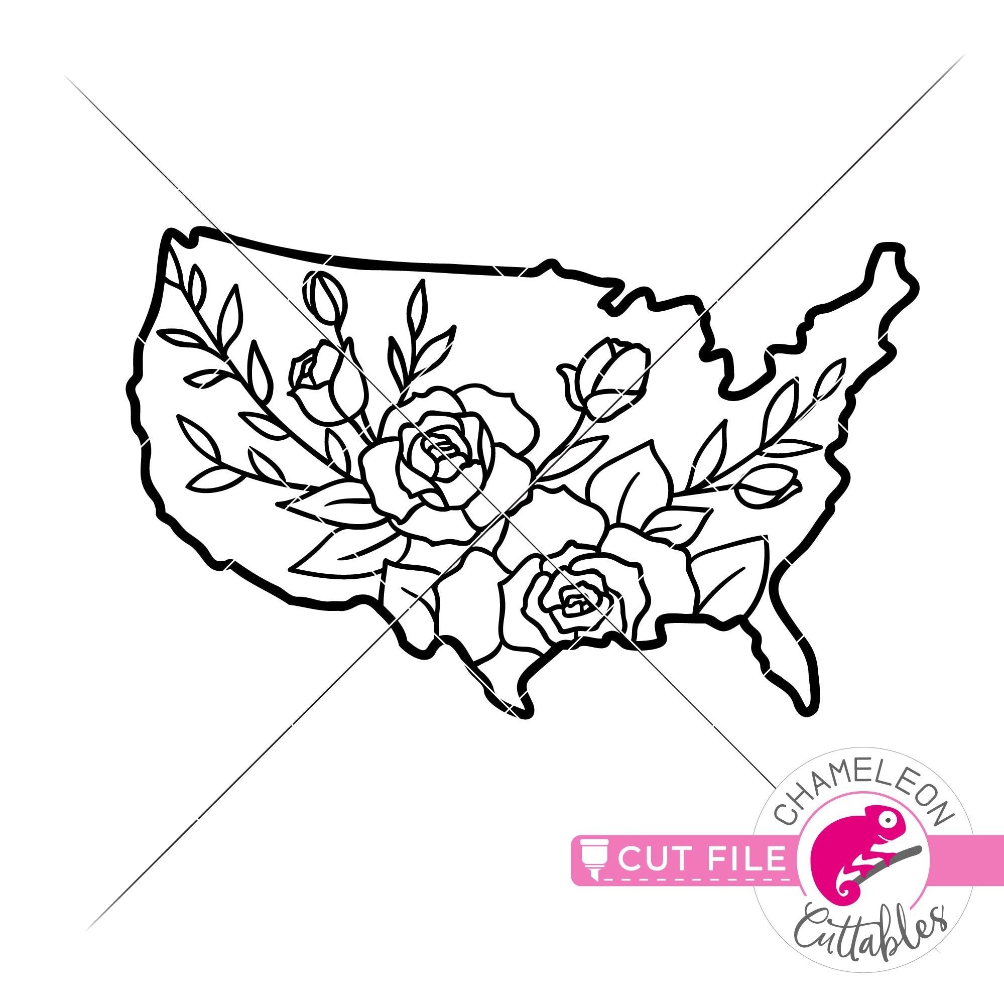 Hand Drawn Rose Frame SVG, Farmhouse Roses SVG, Farmhouse Floral SVG, dxf and more!
