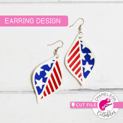 USA 4th of July patriotic Earring Template svg png dxf eps SVG DXF PNG Cutting File