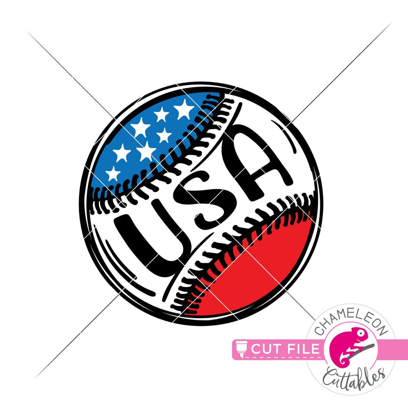 USA baseball patriotic 4th of July svg png dxf eps jpeg SVG DXF PNG Cutting File