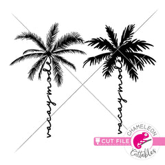 Vacay mode palm tree svg png dxf eps jpeg SVG DXF PNG Cutting File