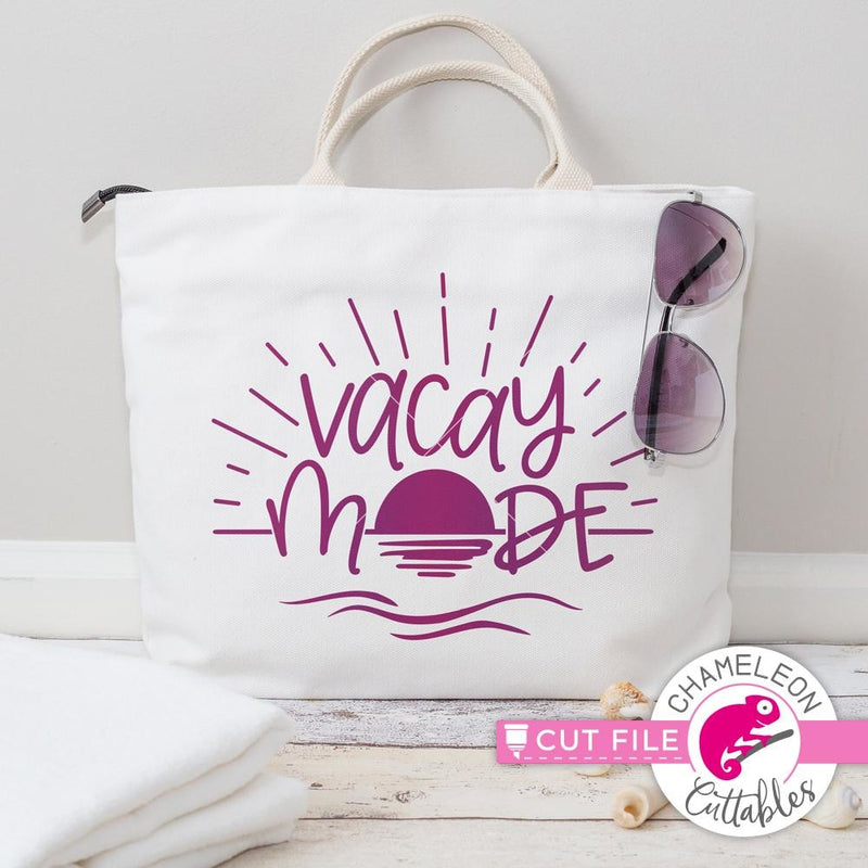 Vacay Mode Sun svg png dxf eps SVG DXF PNG Cutting File