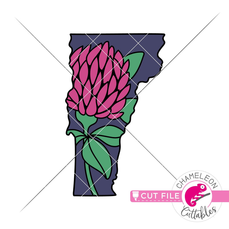 Vermont state flower Red Clover layered svg png dxf eps jpeg SVG DXF PNG Cutting File
