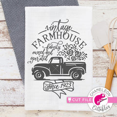 Vintage Farmhouse Truck svg png dxf eps SVG DXF PNG Cutting File