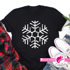 Vintage frosty snowflake distressed svg png dxf eps jpeg SVG DXF PNG Cutting File