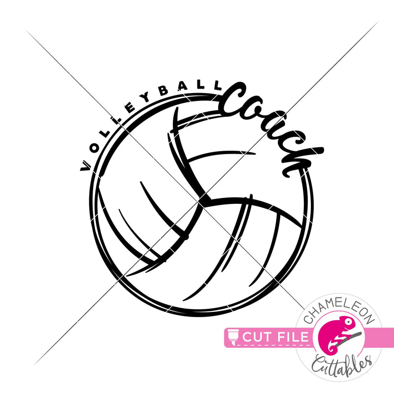 Volleyball Coach Sketch Drawing svg png dxf eps jpeg SVG DXF PNG Cutting File