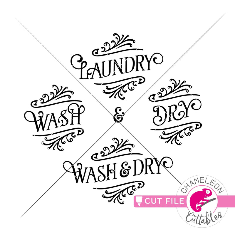 Wash and Dry Laundry room svg png dxf eps jpeg SVG DXF PNG Cutting File