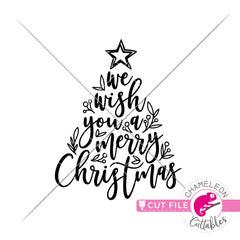 We wish you a merry Christmas tree svg png dxf eps jpeg SVG DXF PNG Cutting File