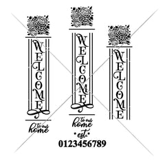Welcome Roses patriotic vertical svg png dxf SVG DXF PNG Cutting File