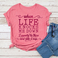 When Life Knocks Me Down I Usually Lie There And Take A Nap Svg Png Dxf Eps Svg Dxf Png Cutting File