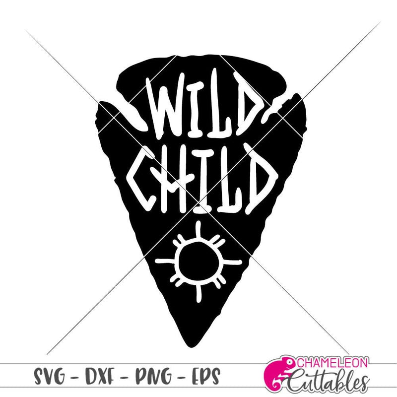 Wild Child Arrowhead svg png dxf eps SVG DXF PNG Cutting File