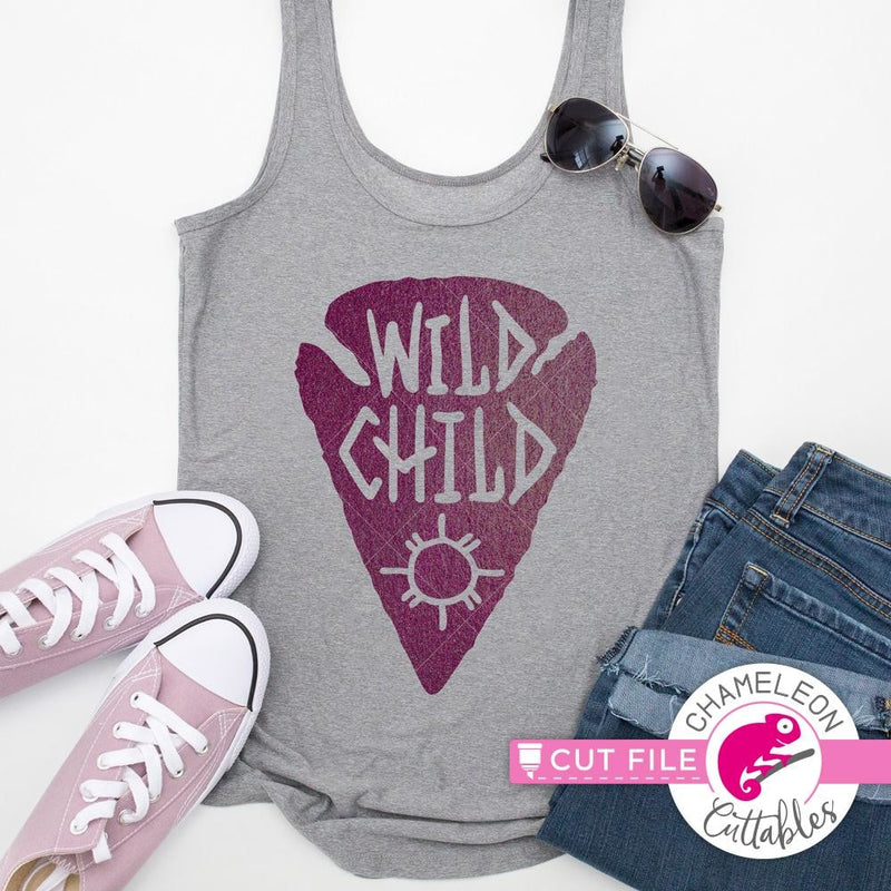 Wild Child Arrowhead svg png dxf eps SVG DXF PNG Cutting File