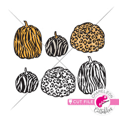 Wild Pumpkins Animal Pattern Fall svg png dxf eps jpeg SVG DXF PNG Cutting File