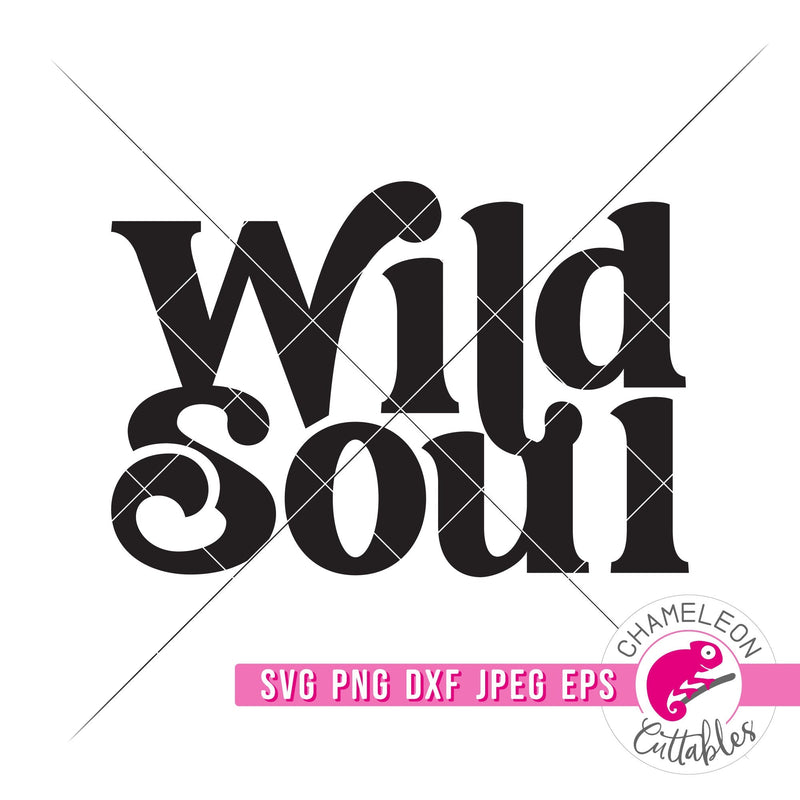 Wild Soul Retro svg png dxf eps jpeg SVG DXF PNG Cutting File