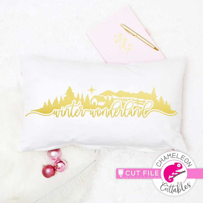 Winter Wonderland Landscape 2 svg png dxf eps jpeg SVG DXF PNG Cutting File