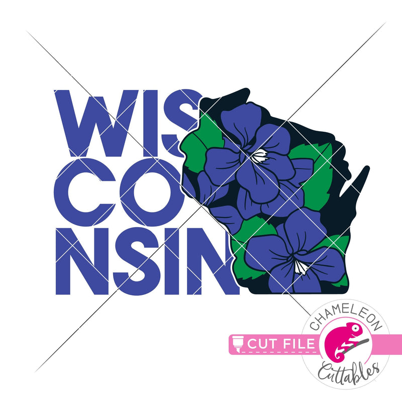 Wisconsin state flower blue violet svg png dxf eps jpeg SVG DXF PNG Cutting File