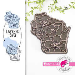 Wisconsin state flower SVG png dxf eps jpeg SVG DXF PNG Cutting File