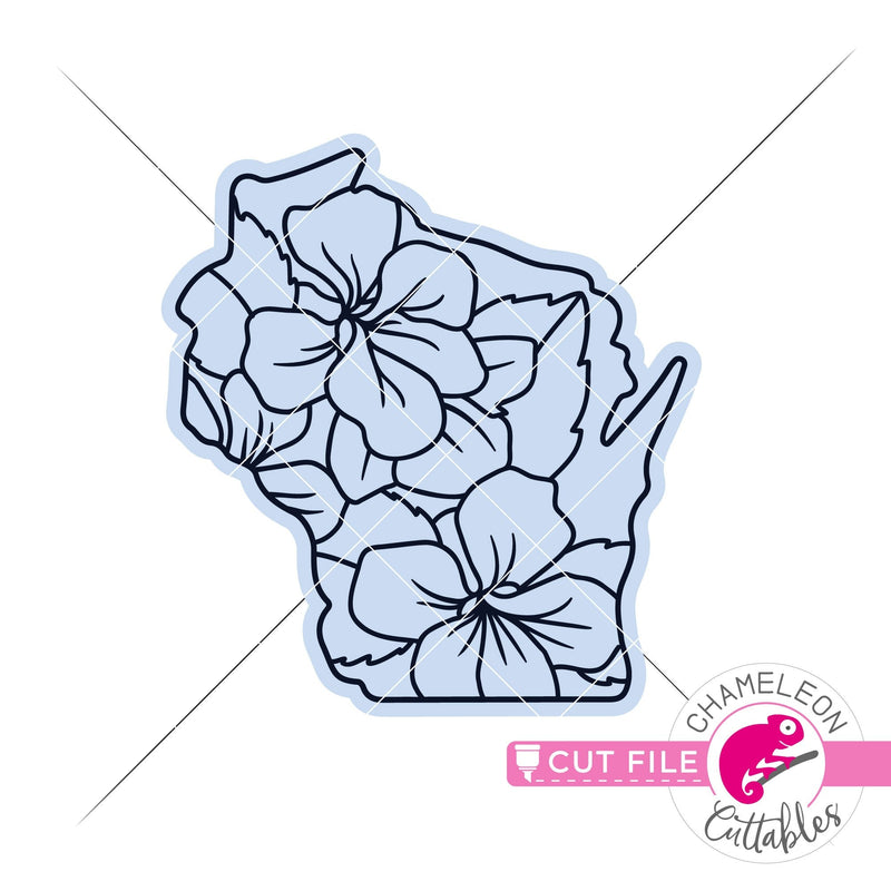 Wisconsin state flower SVG png dxf eps jpeg SVG DXF PNG Cutting File