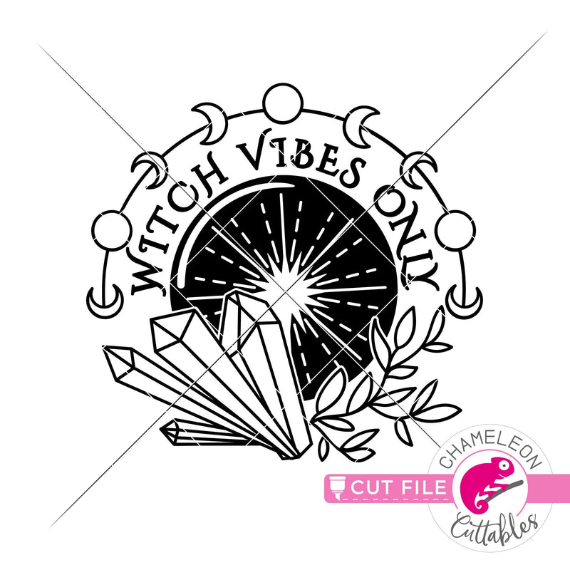 Witch Vibes only Halloween svg png dxf eps jpeg SVG DXF PNG Cutting File