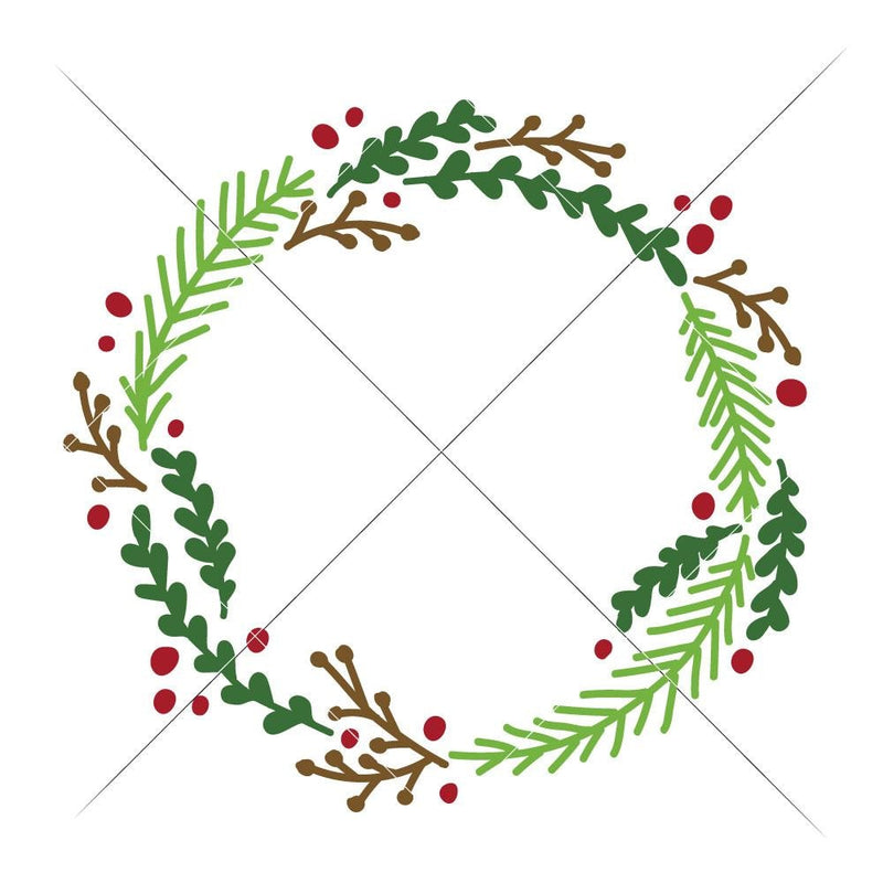 Wreath Christmas Svg Png Dxf Eps Svg Dxf Png Cutting File